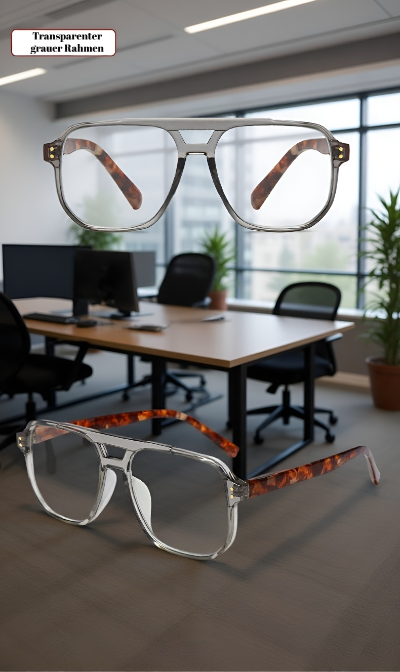 Modische Lesebrille f&uuml;r M&auml;nner mit rechteckigen Gl&auml;sern