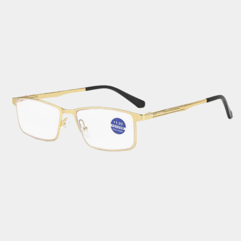 Elegante rahmenlose Lesebrille mit hochwertig gravierten diamantgeschliffenen Linsen