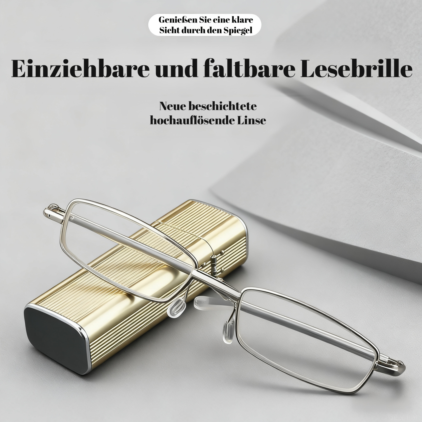 Premium Lesebrille mit faltbarem Design, Blaulichtfilter und HD-Gläsern