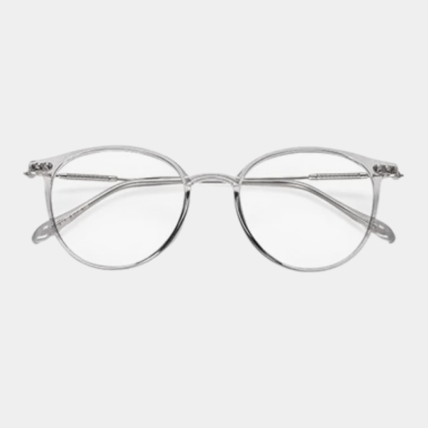 Ultrahelle braune Brille, kein Rezept, Anti-Blaulicht, kein Make-up, große Brille, Damenmodeartikel