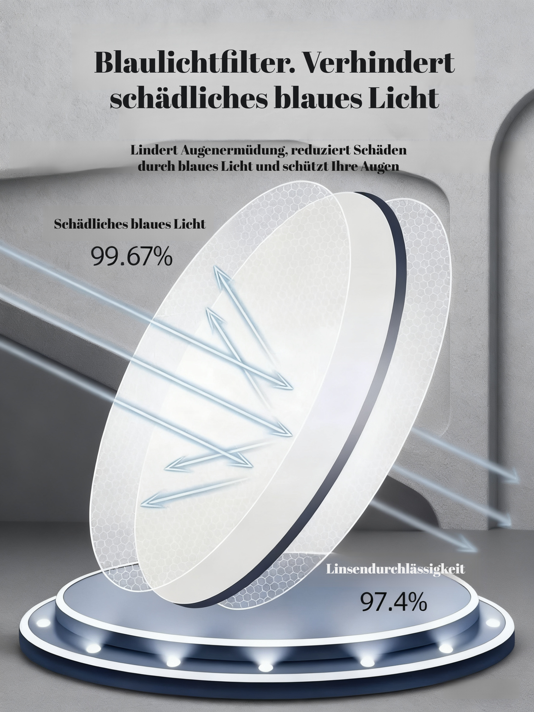 Faltbare Lesebrille mit variabler Stärke – HD-Sicht, Blaulichtschutz