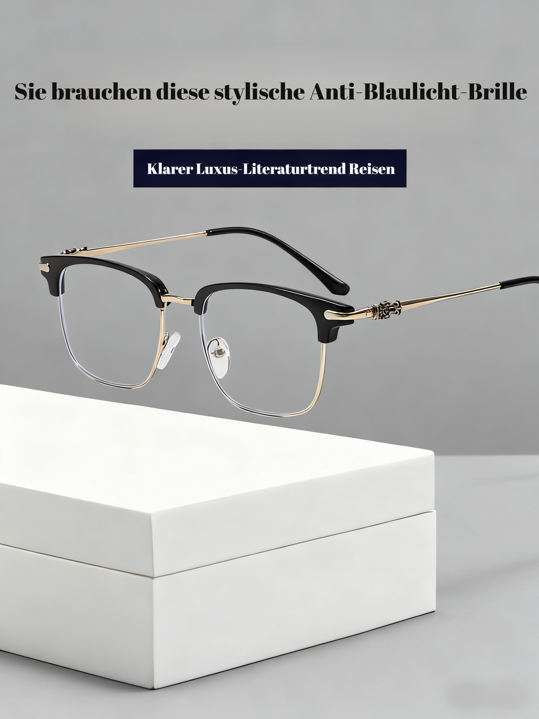 Vintage Blaulichtfilter-Brille, plano, ideal für draußen