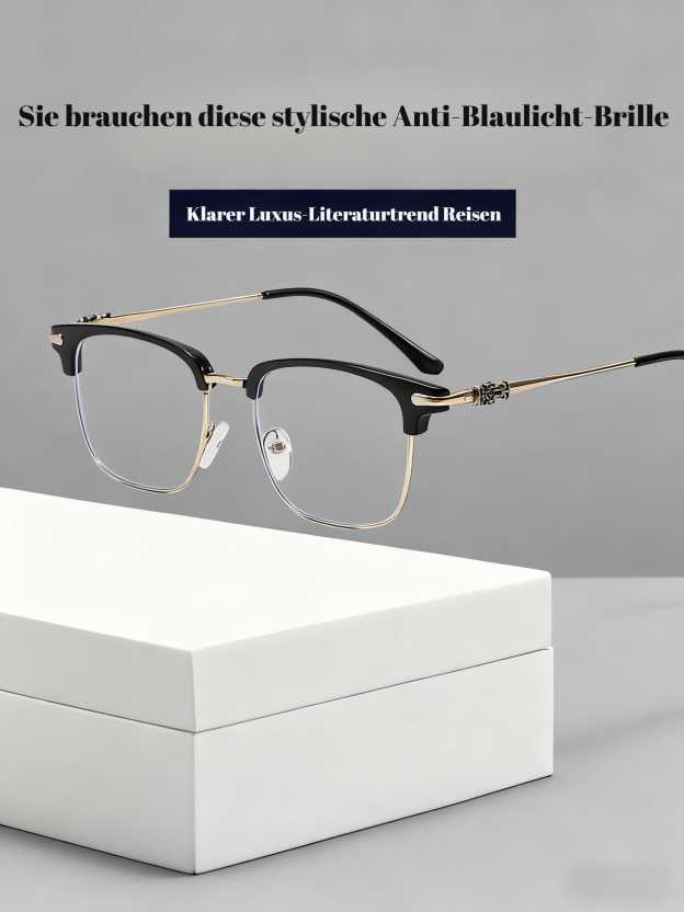 Vintage Blaulichtfilter-Brille, plano, ideal für draußen