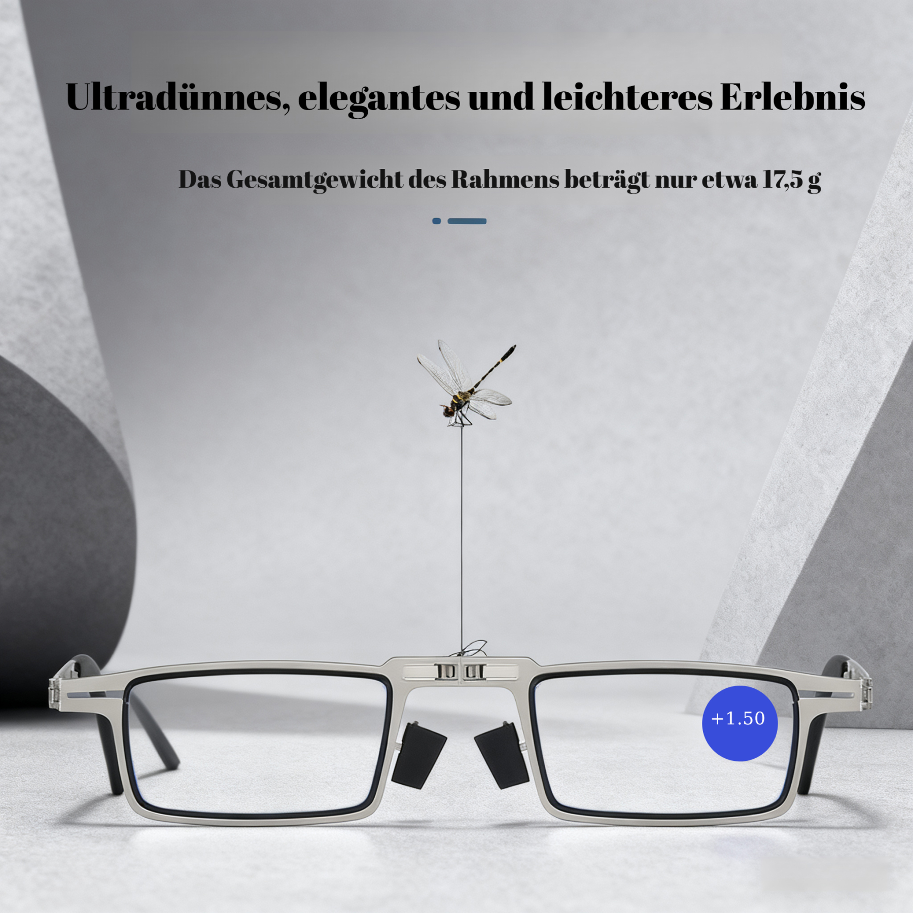Ultraleichte faltbare und tragbare Herren-Lesebrille mit Blaulichtschutz
