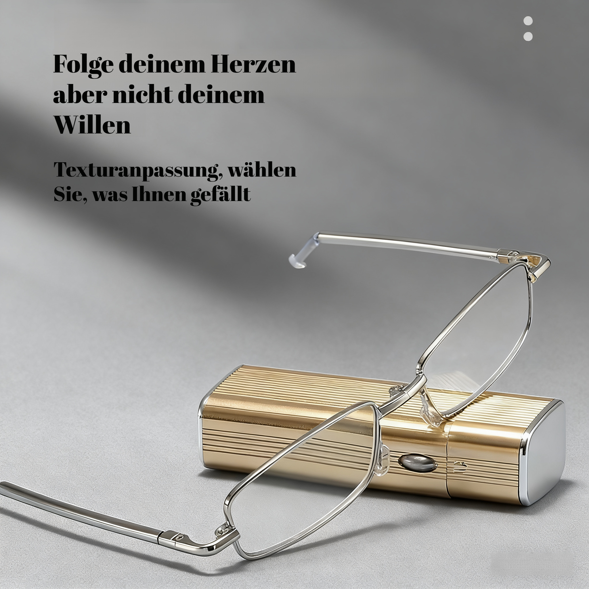 Kompakte, faltbare Lesebrille mit Blaulichtschutz für unterwegs