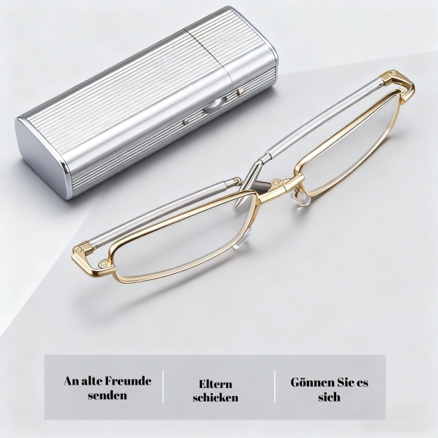 Premium Lesebrille mit faltbarem Design, Blaulichtfilter und HD-Gläsern