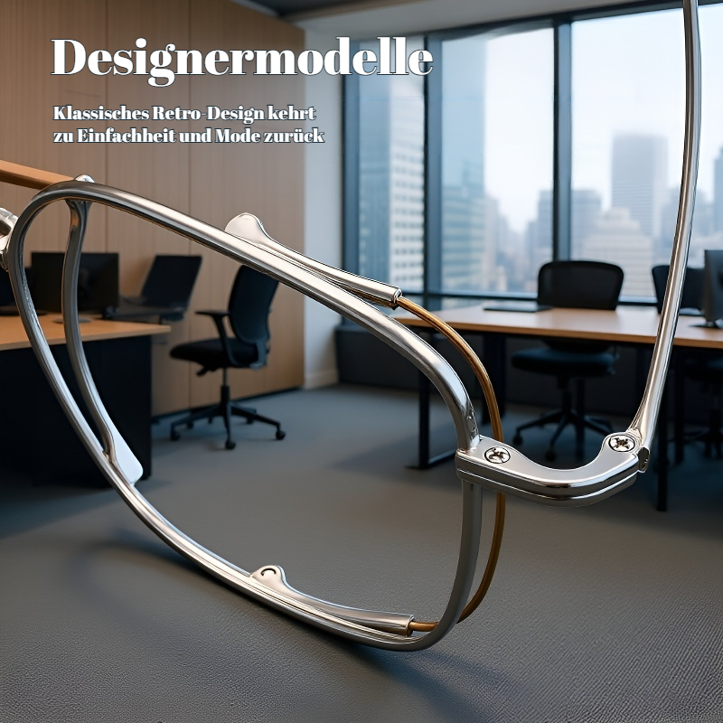 Luxus-Herrenbrille aus purem Titan, modischer Rahmen mit doppeltem Goldfaden