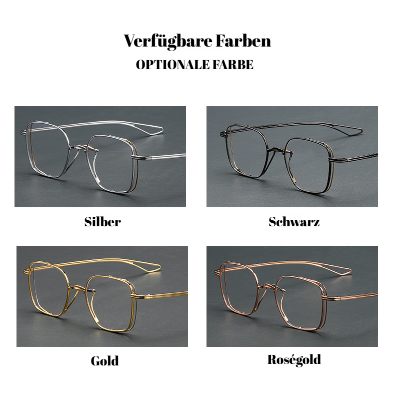 Exklusive Herrenbrille mit goldenem Doppelfaden