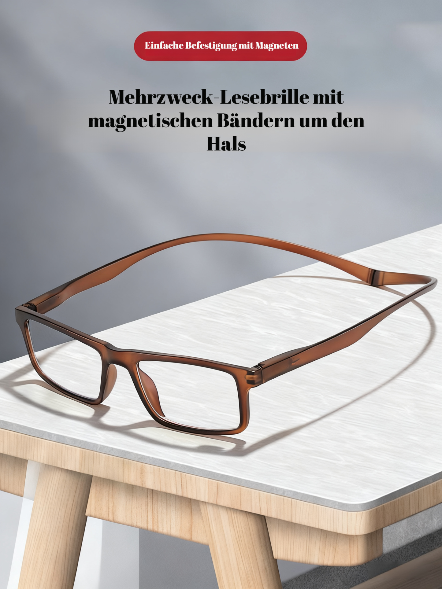 Modische multifunktionale Lesebrille, portabel, Blaulichtfilter, magnetischer Umhängebügel