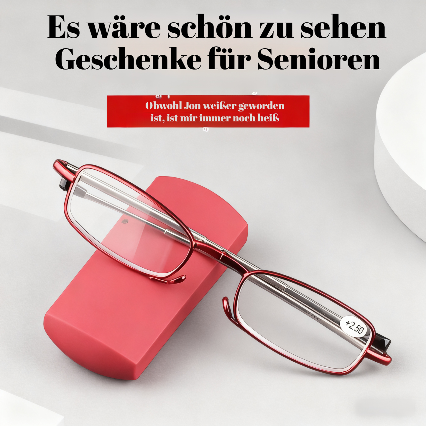 Tragbare, faltbare Lesebrille mit hoher Auflösung – Kompakte Notfallbrille