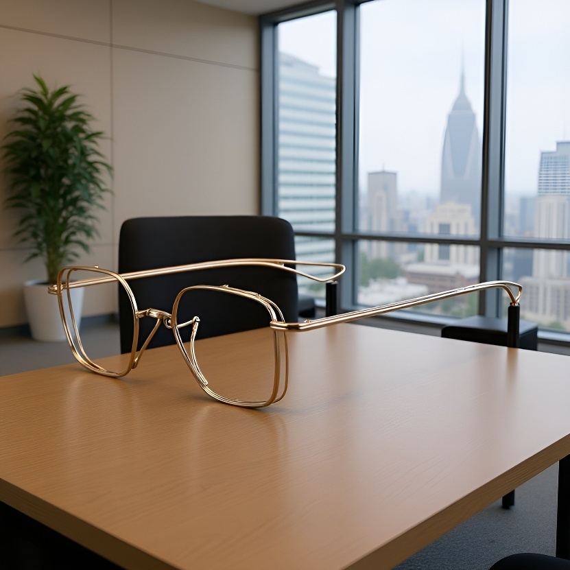 Luxus-Herrenbrille aus purem Titan, modischer Rahmen mit doppeltem Goldfaden