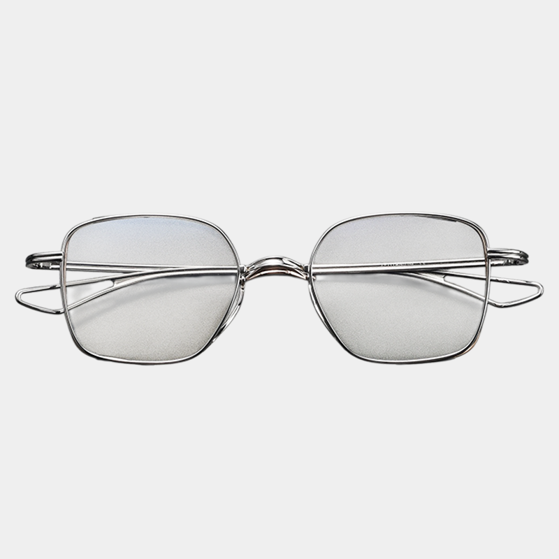 Luxus-Herrenbrille aus purem Titan, modischer Rahmen mit doppeltem Goldfaden