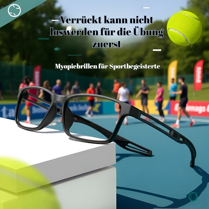 Sportbrille für Herren, Outdoor, Antirutsch, ultraleicht, stoßfest, individuell verglasbar 