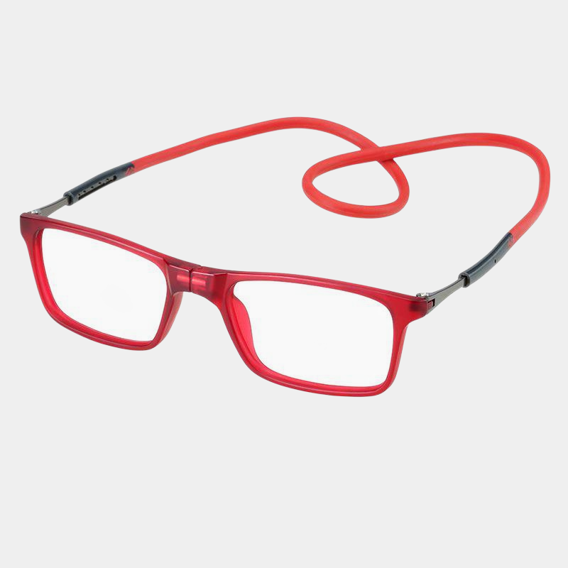 Ultraleichte, faltbare Lesebrille mit Magnet und Band 