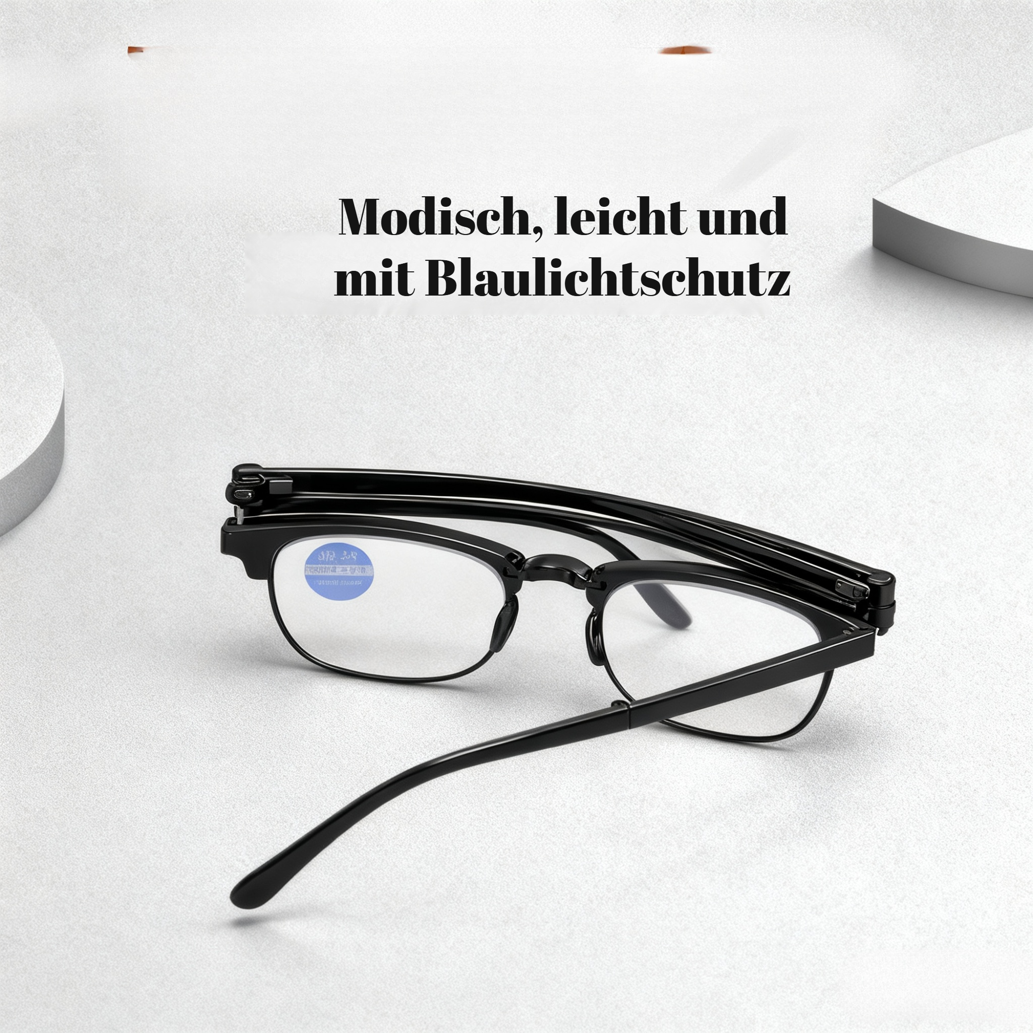 Kompakte, faltbare Altersweitsichtbrille mit Blaulichtfilter, ideal zum Lesen