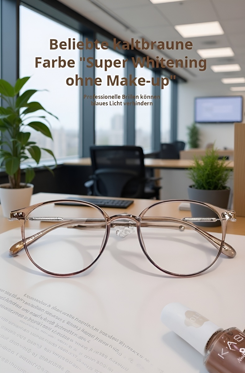 Ultrahelle braune Brille f&uuml;r Damen ohne Rezept