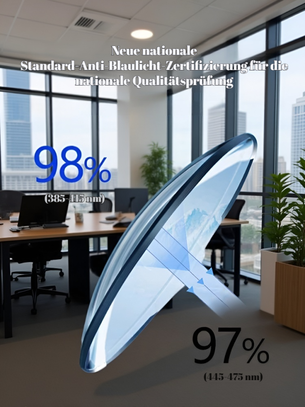 Multifokale ultraleichte rechteckige Lesebrille mit Blaulichtschutz