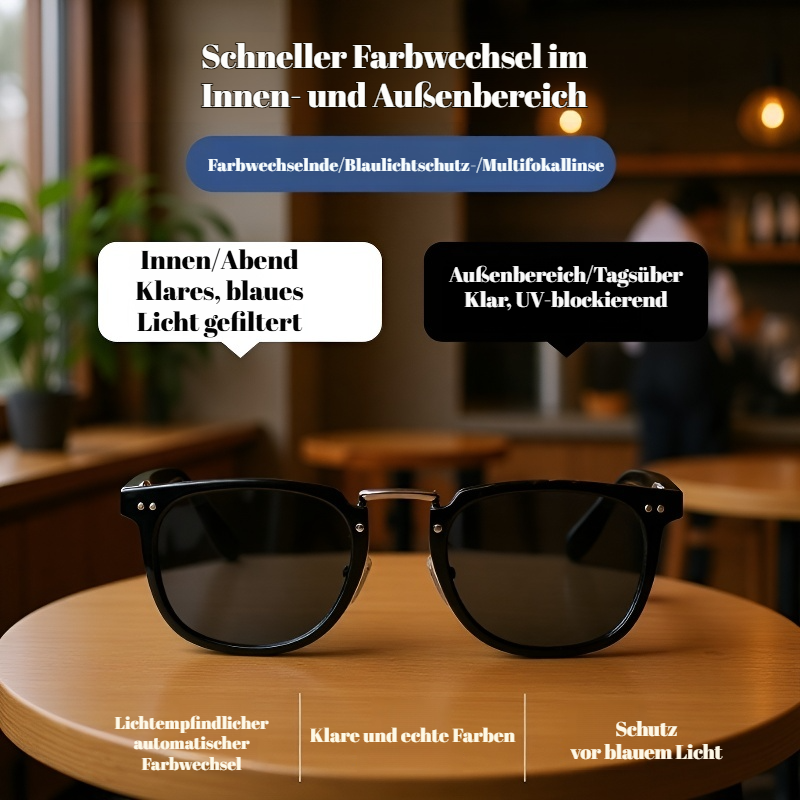 Progressive Lesebrille für Herren – Fern- und Nahsicht mit Auto-Fokus
