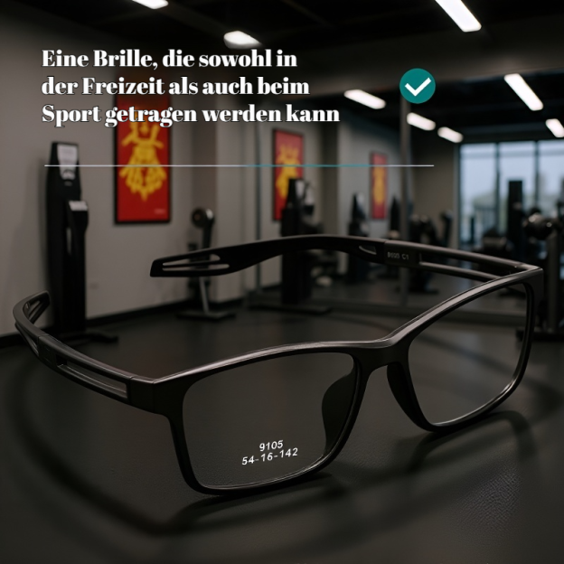 Sportbrille für Herren, Outdoor, Antirutsch, ultraleicht, stoßfest, individuell verglasbar 