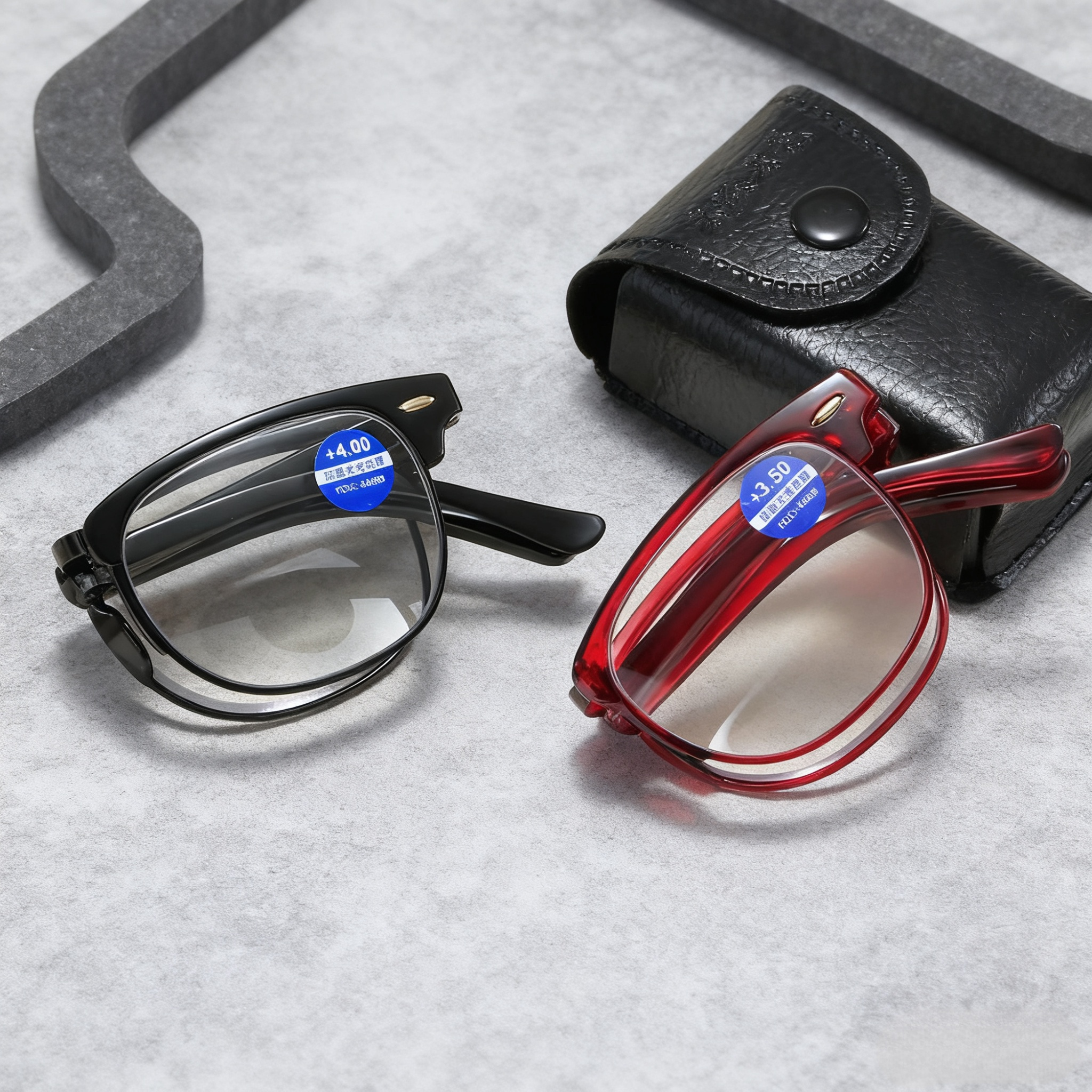 Kompakte, faltbare Altersweitsichtbrille mit Blaulichtfilter, ideal zum Lesen