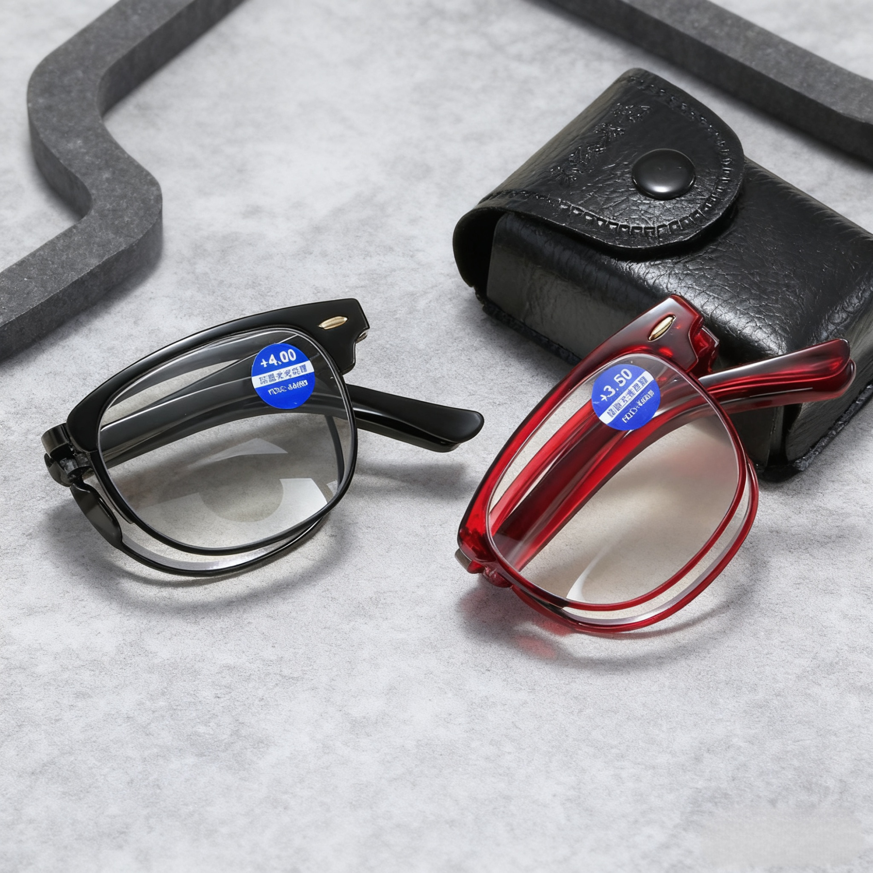 Kompakte, faltbare Altersweitsichtbrille mit Blaulichtfilter, ideal zum Lesen