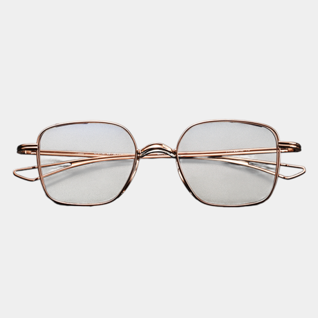 Luxus-Herrenbrille aus purem Titan, modischer Rahmen mit doppeltem Goldfaden