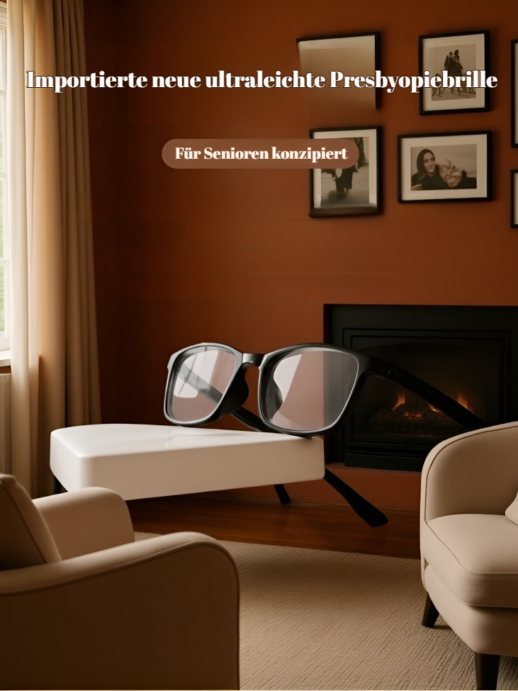 Ultraleichte Lesebrille für unterwegs, HD-Rechteckrahmen, Unisex