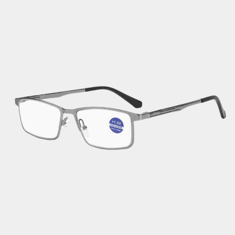 Elegante rahmenlose Lesebrille mit hochwertig gravierten diamantgeschliffenen Linsen