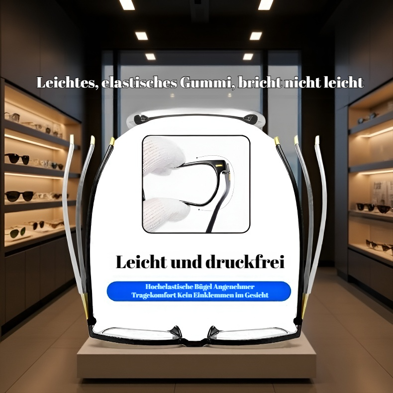 HD Rechteckige Lesebrille für ältere Menschen, superleicht und mit Blaulichtschutz