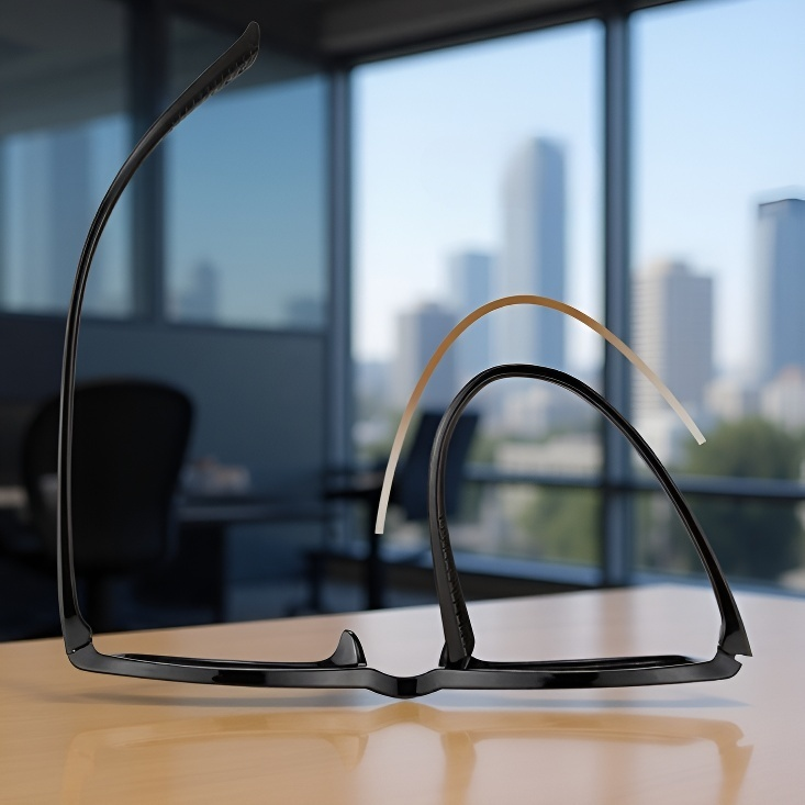 Ultraleichte Lesebrille für unterwegs, HD-Rechteckrahmen, Unisex