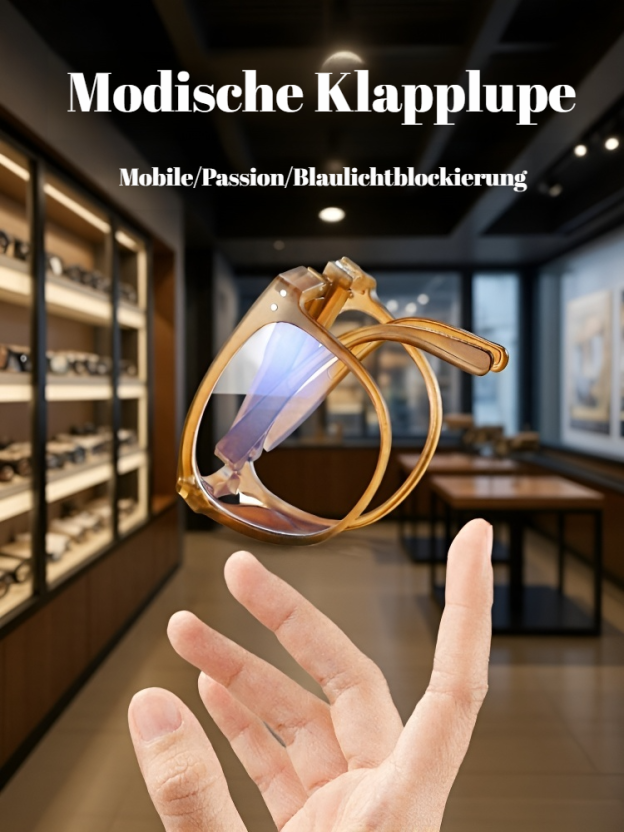 Faltbare tragbare Lupe Mode Blaulicht-Altersweitsichtbrille Netzwerklupegbrille