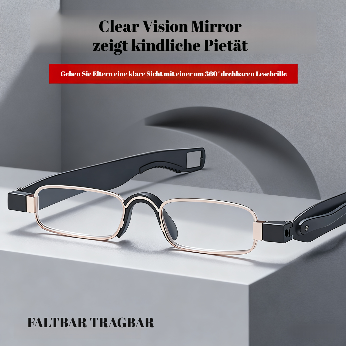 Faltbare, stilvolle Lesebrille für unterwegs
