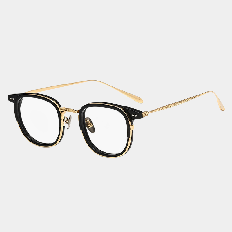 Herren-Titanbrille mit edler Gravur – Gestell für Korrekturbrille