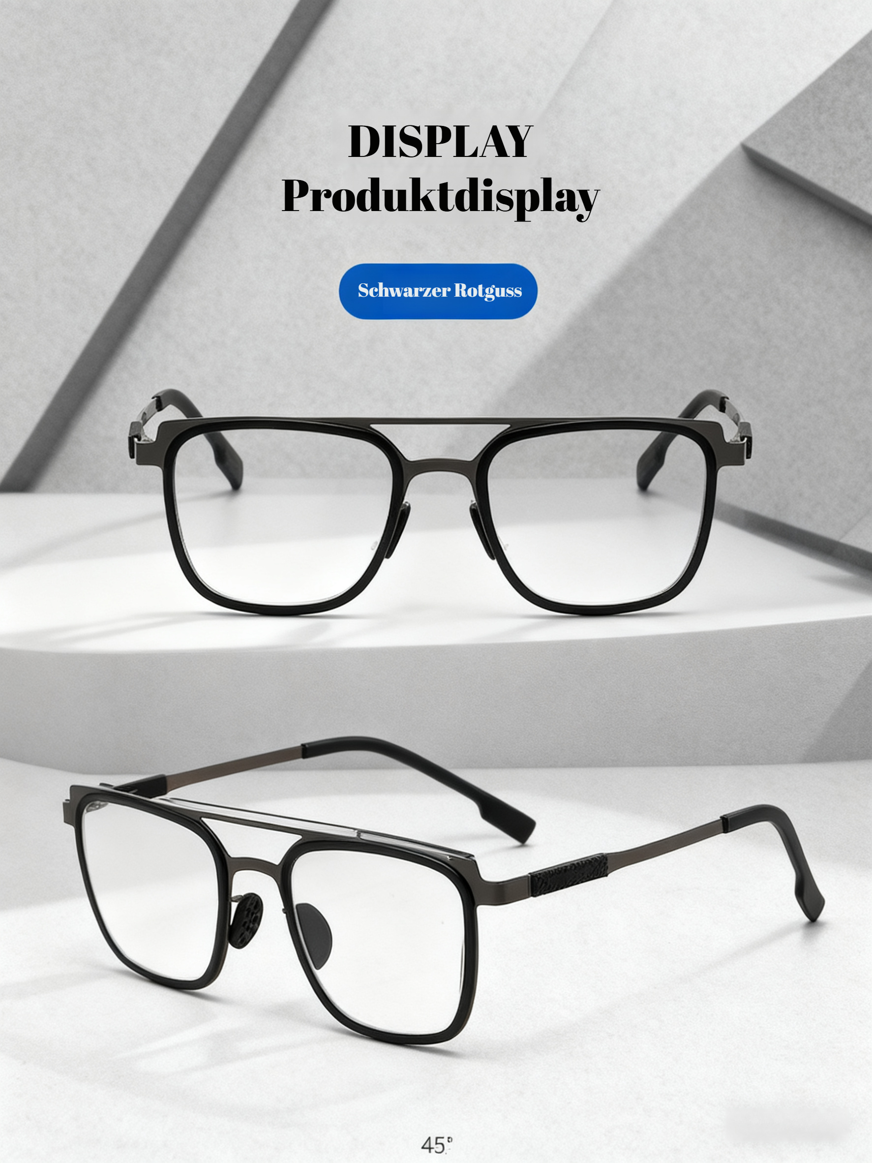 Großrahmen-Multifokalbrille für Männer, geeignet für Nah- und Fernsicht