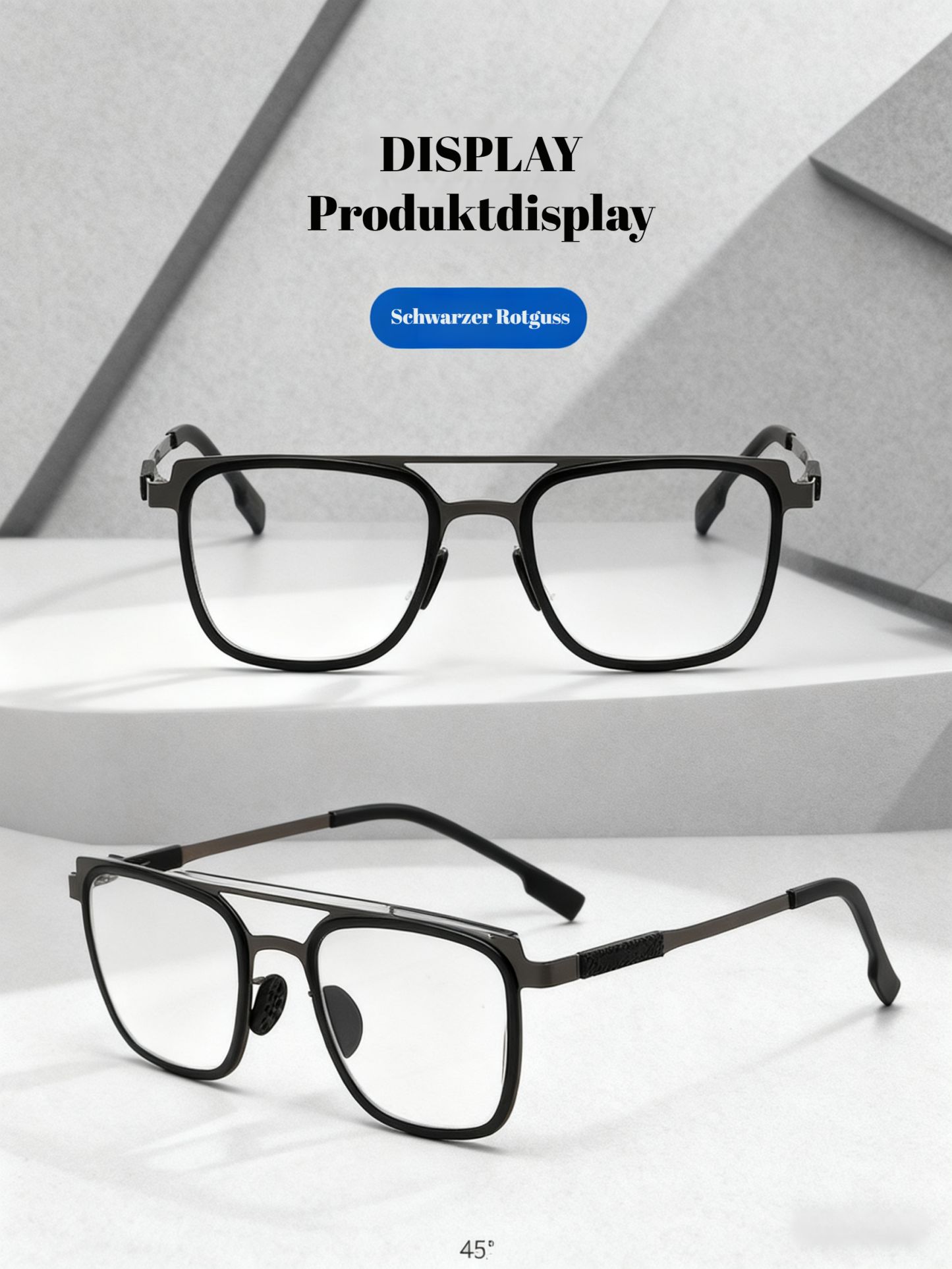 Großrahmen-Multifokalbrille für Männer, geeignet für Nah- und Fernsicht