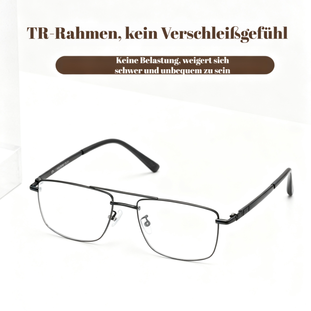Herren-Autofokus-Altersbrille mit Blaulichtfilter, Gleitsichtgläser für Nah- und Fernbereich