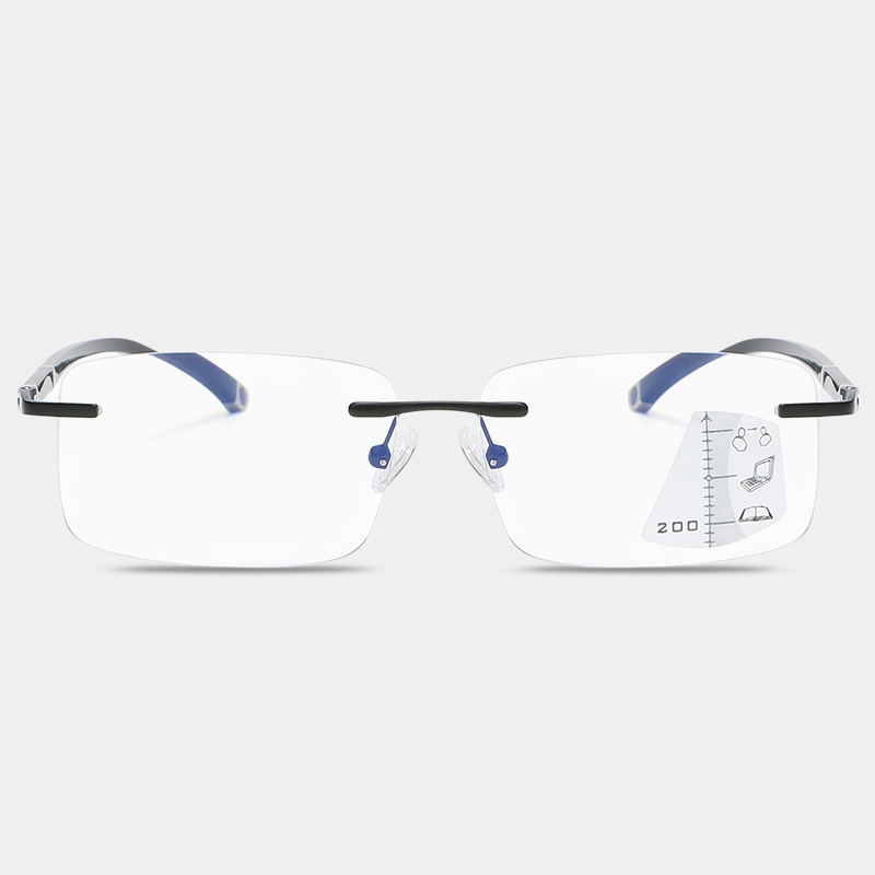 Herren-Autofokus-Altersbrille mit Blaulichtfilter, Gleitsichtgläser für Nah- und Fernbereich