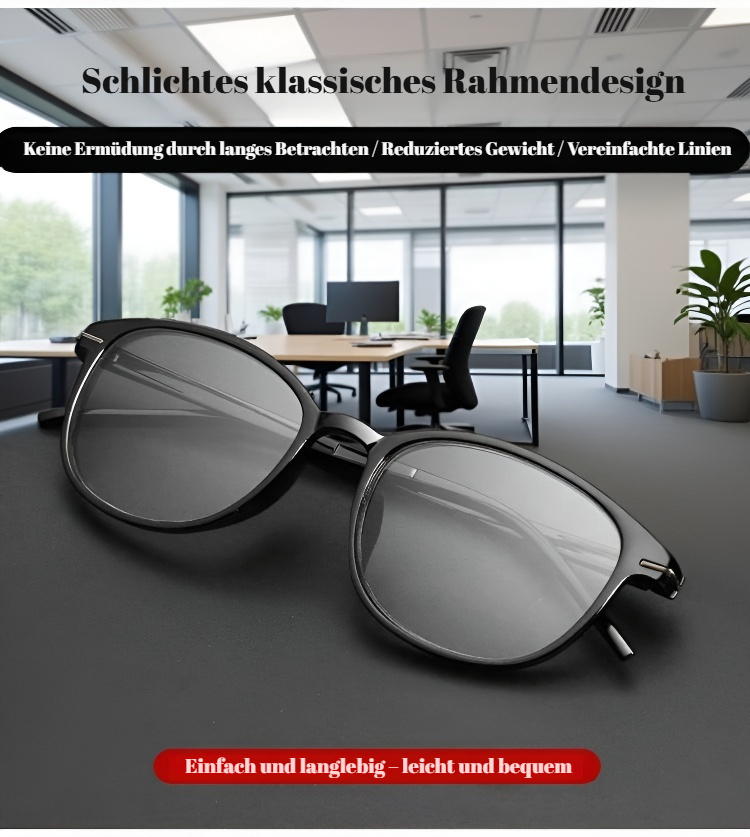 Intelligente Lesebrille mit hochwertigem Rahmen
