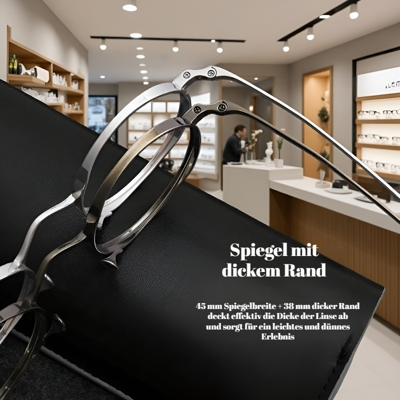 Leichte Herrenbrille aus Volltitan – Edles Retro-Design für Korrekturgläser