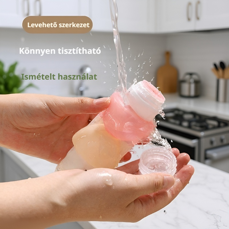 Kétfejű hordozható utazó adagoló palackok