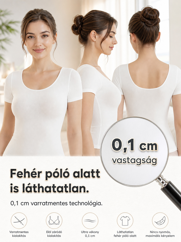 Láthatatlan Alakformáló Melltartó ✨ Elöl Záródó & Vezeték Nélküli ✅ Megvéd a lógástól⏰ KORLÁTOZOTT IDEJŰ AKCIÓ: 50% KEDVEZMÉNY 