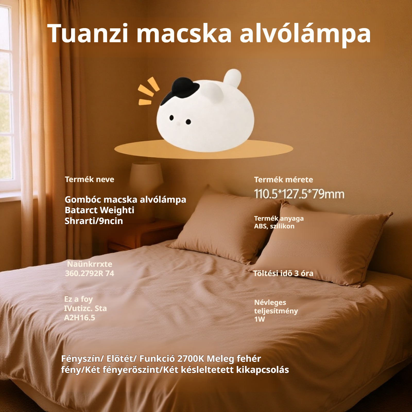 Macska Alvó Lámpa