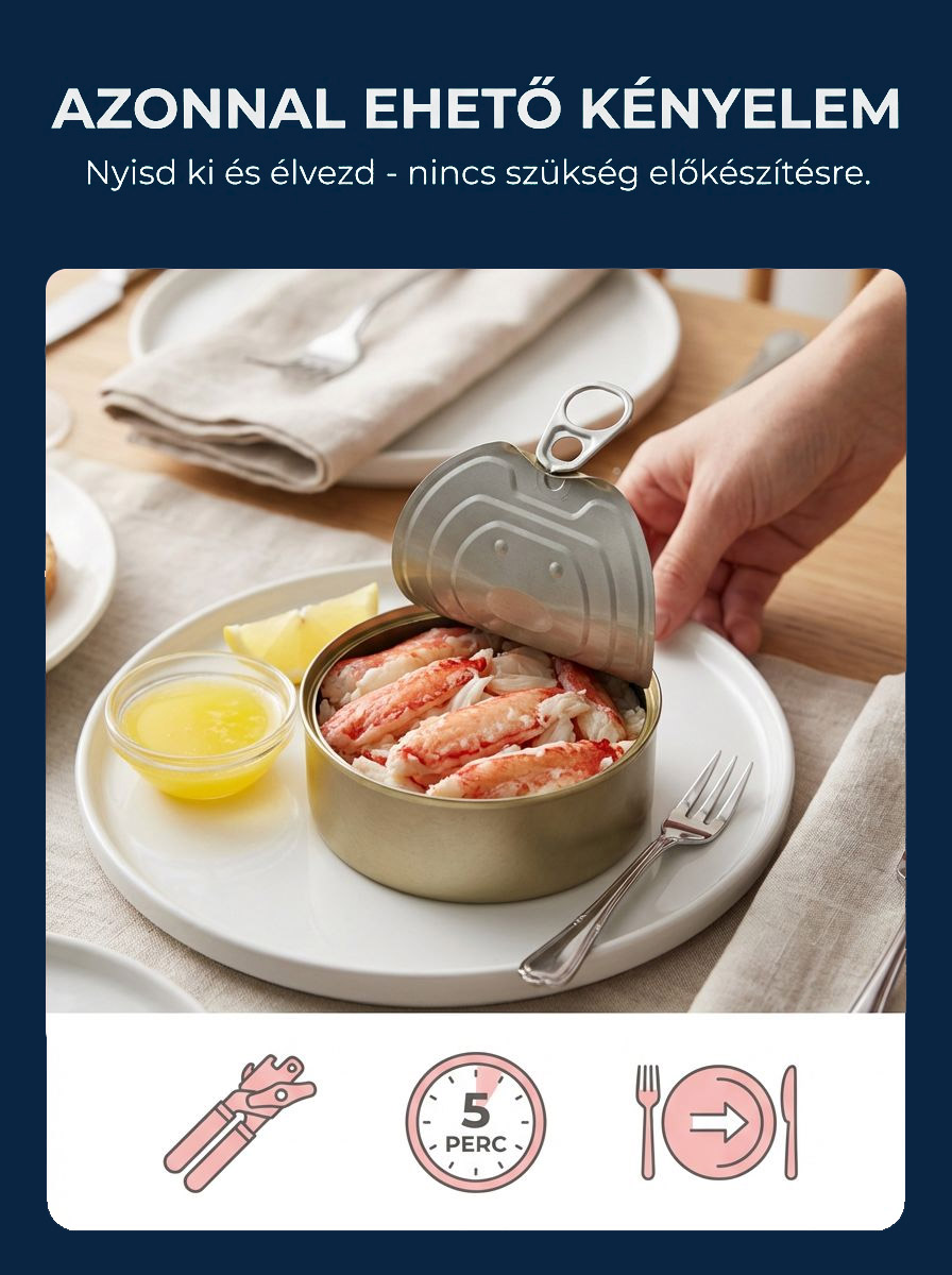 Prémium Vadon Fogott Barents-tengeri KirályrákLáb Hús (Egész) ✅ EU-Tanúsítvánnyal ⏰ 2+2 Akció