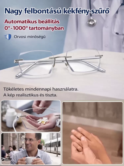 Német csúcstechnológia: 0,1 másodperces intelligens autofókusz, egy szemüveg közelre és távolra, felejtse el a folyamatos szemüvegcserét!