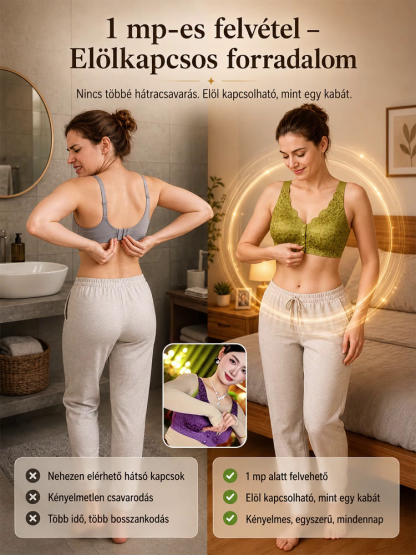 Láthatatlan Alakformáló Melltartó ✨ Elöl Záródó & Vezeték Nélküli ✅ Megvéd a lógástól⏰ KORLÁTOZOTT IDEJŰ AKCIÓ: 50% KEDVEZMÉNY 