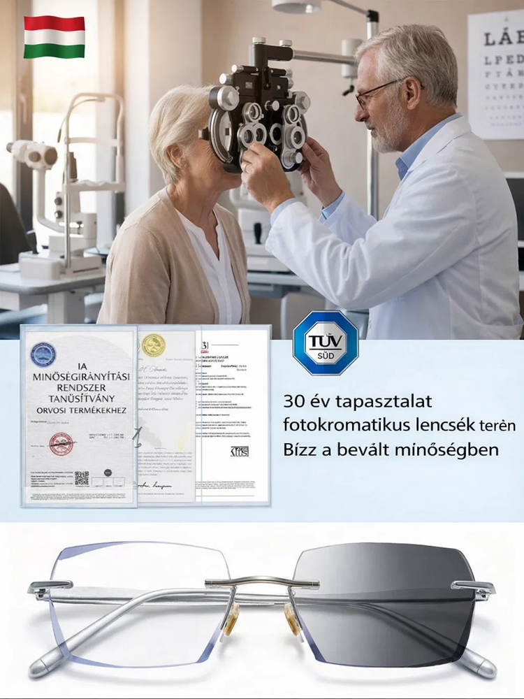 Német csúcstechnológia: 0,1 másodperces intelligens autofókusz, egy szemüveg közelre és távolra, felejtse el a folyamatos szemüvegcserét!