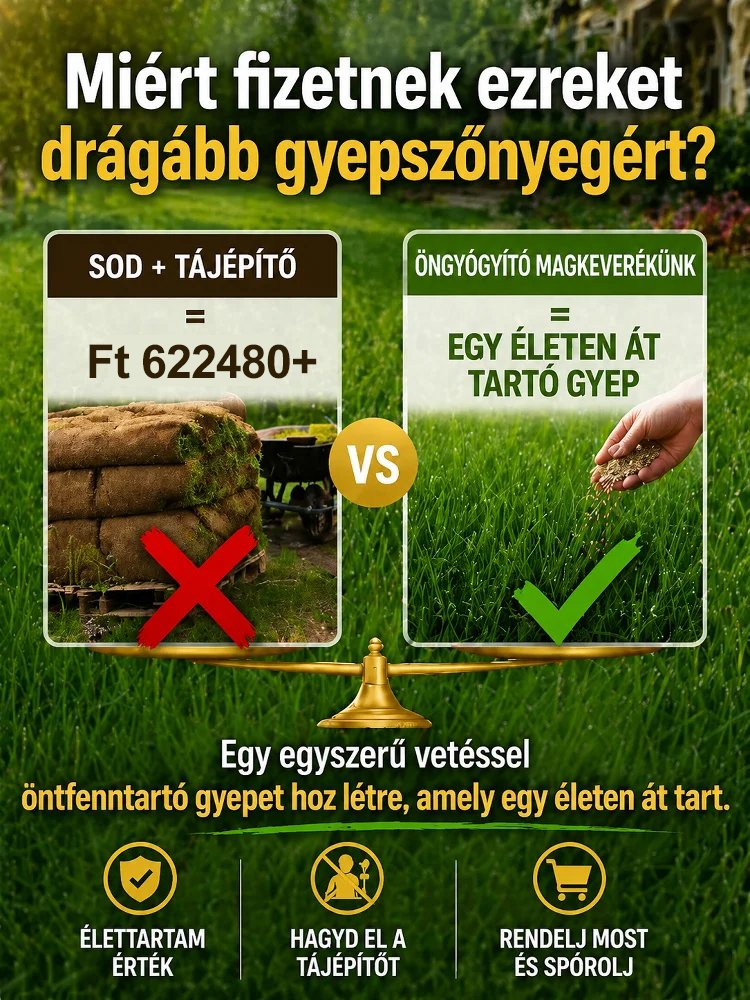 🌱Prémium Új-Zélandi Hibrid Fűmag - Bársonypuha Pázsit 7 Nap Alatt - 99.9% Csírázási Arány ⛳