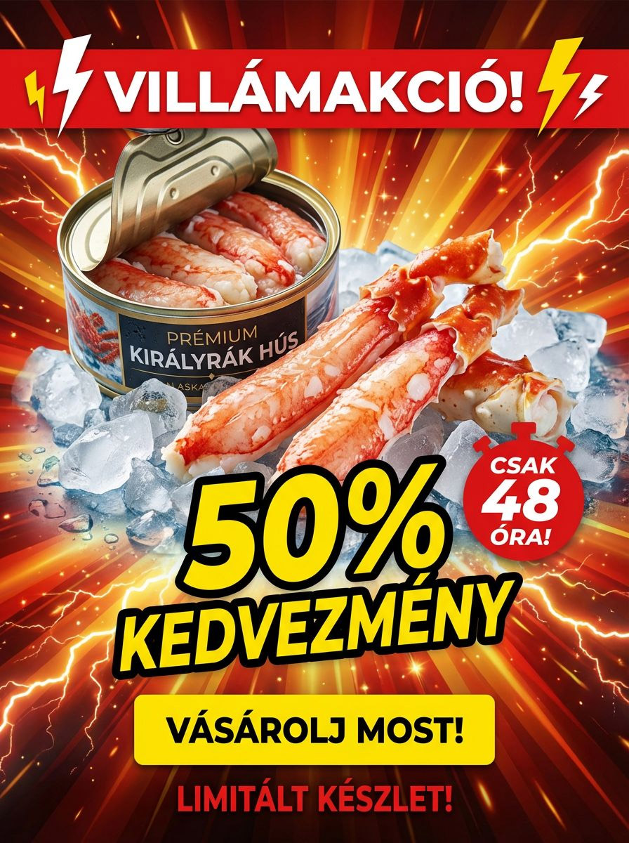 Prémium Vadon Fogott Barents-tengeri KirályrákLáb Hús (Egész) ✅ EU-Tanúsítvánnyal ⏰ 2+2 Akció