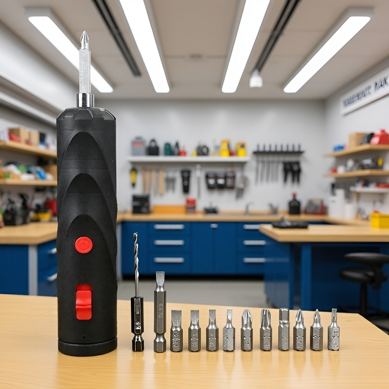 Hordozható mini elektromos fúró, nagy nyomatékú csavarhúzó szett