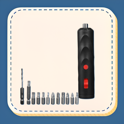 Hordozható mini elektromos fúró, nagy nyomatékú csavarhúzó szett